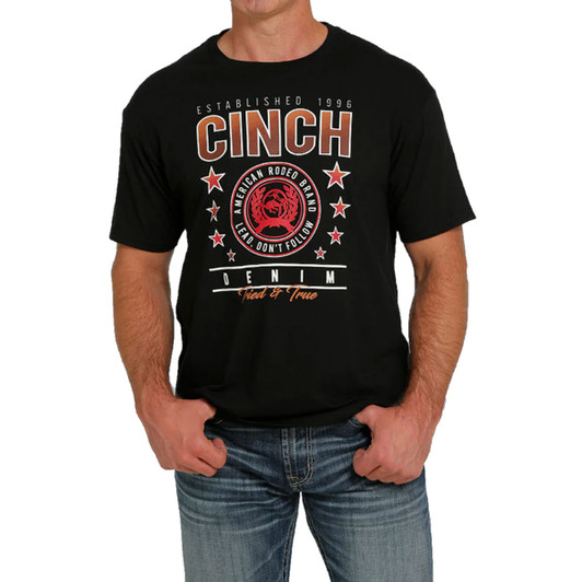 Cinch Men's Black Short Sleeve T-Shirt Tee - MTT1690513