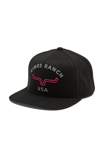 Kimes Ranch Men's Arched Trucker Hat Snapback Patch Cap Hats - KAR-BLK