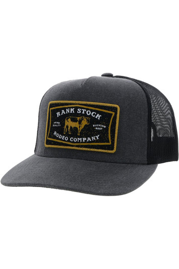Hooey Men's Rank Stock Mesh Back Snapback Patch Cap Hats - 2158T-CHBK