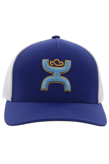 Hooey Men's Coach Flexfit Hat Mesh Back Patch Cap Hats - 2212BLWH-02