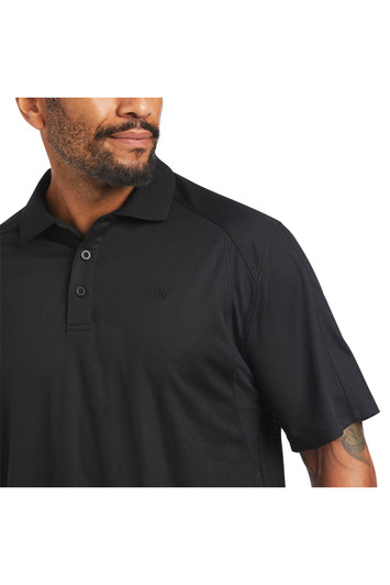 Ariat Men's AC Polo Black Short Sleeve T-Shirt Tee - 10014555
