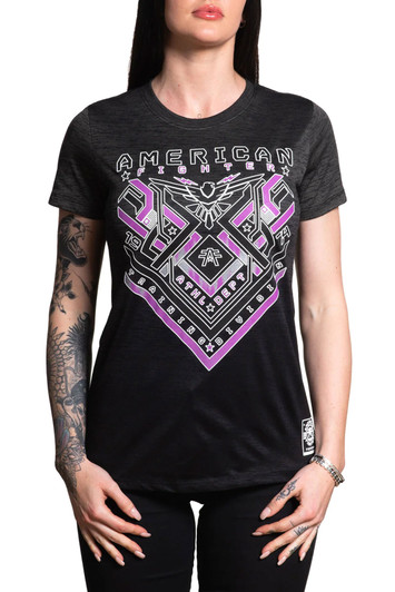 American Fighter Women's Kelvin Neo Tetris Short Sleeve T-Shirt Tee - FW14230