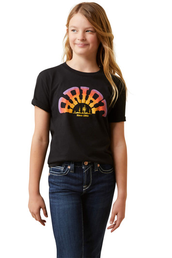 Ariat Youth Rainbow Sunset Short Sleeve T-Shirt Tee - 10044612