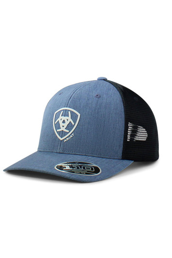 Ariat Logo Denim Mesh Back Snapback Patch Cap Hats - A300078020