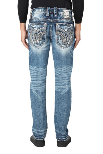 Rock Revival Men's Byron J201 Straight Denim Jeans - RP3795J201