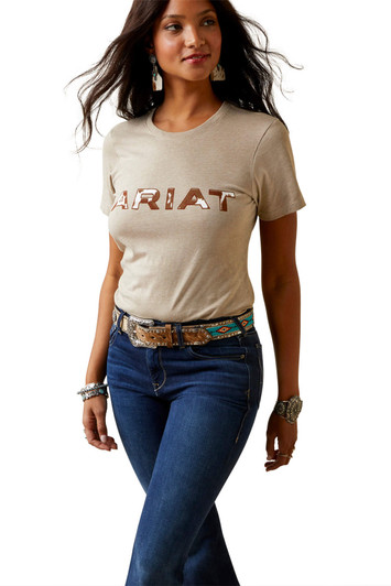 Ariat Women's Cowhide Logo Short Sleeve T-Shirt Tee - 10045453