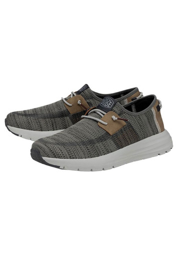 Hey Dude Men's Sirocco Grey Mix Sneaker Shoes - 40140-1LJ