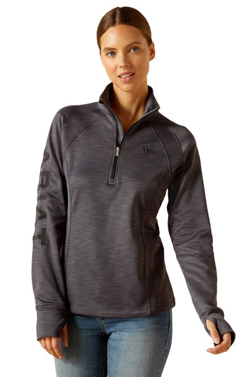 Ariat Women's Tek Team 1/2 Zip Ebony Sweatshirt - 10046707