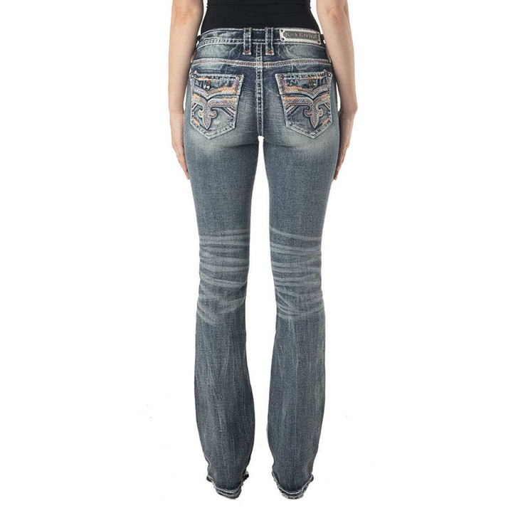 Rock Revival Women's Aarna Boot Cut Straight Denim Jean