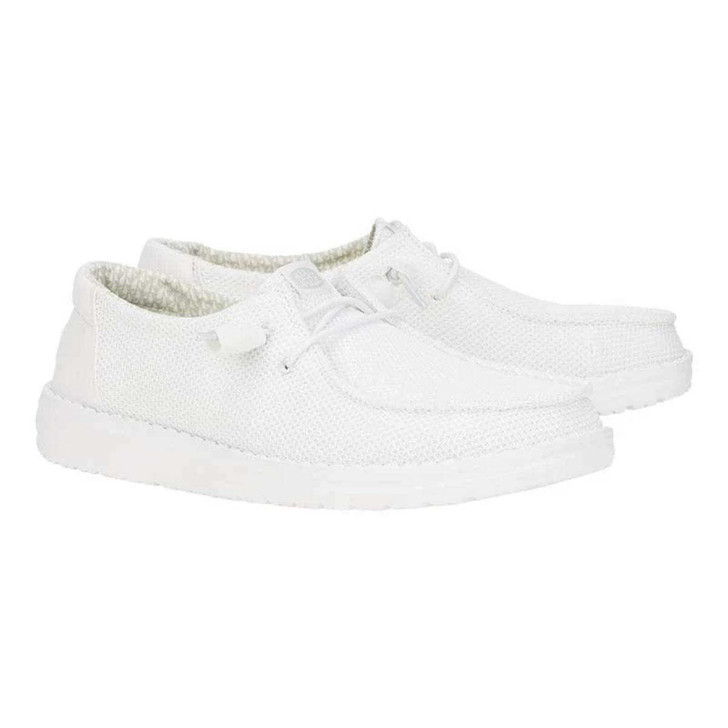 Hey Dude Women's Wendy Stretch Sox White Shoes