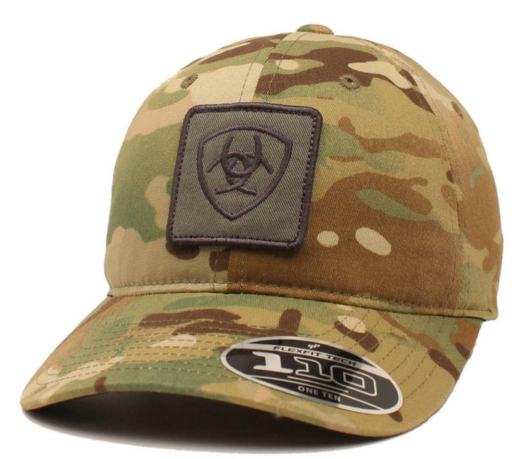 Ariat Men's Camo Hat Multi Cam Patch Flexfit 110 SnapBack Hunting Cap Hats - A3000021156