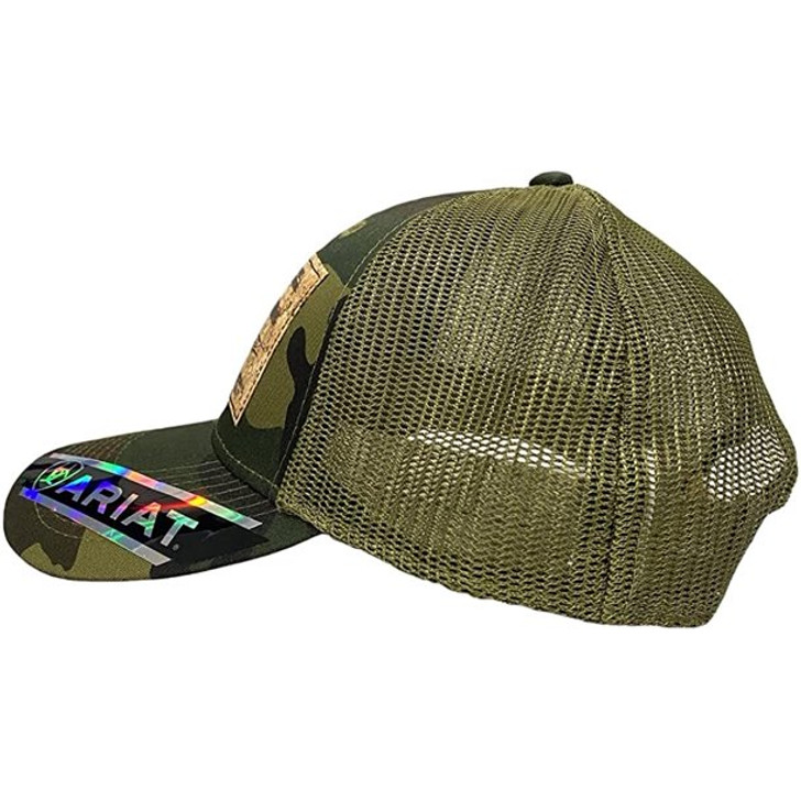 Ariat Women's Flag Camo With Cork Logo Baseball Snapback Patch Cap Hats - A3000160222