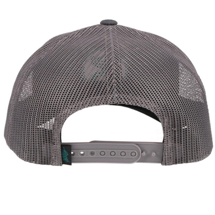 Hooey O-Classic Mesh Back Snapback Grey and Turquoise Trucker Patch Cap Hats - 2109T-GY