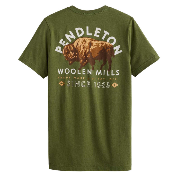 Pendleton Men's Bison Graphic Short Sleeve T-Shirt Tee