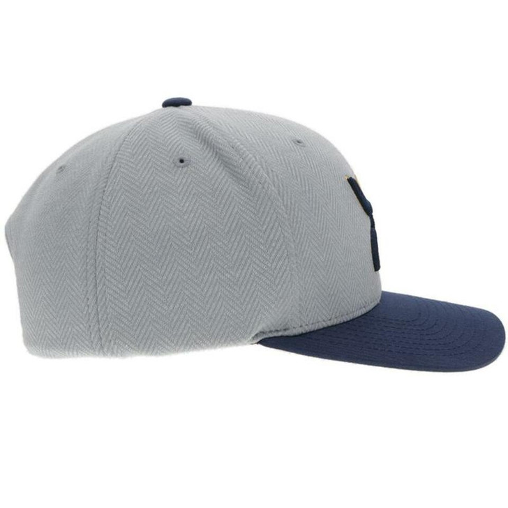 Hooey "Hawk Roughy" Snapback Grey With Blue Patch Cap Hats - 4014T-GY