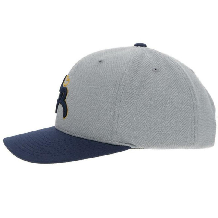 Hooey "Hawk Roughy" Snapback Grey With Blue Patch Cap Hats - 4014T-GY