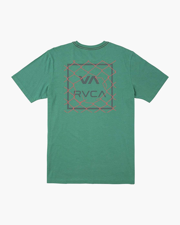 Rvca Men's Linx Short Sleeve Green T-Shirt Tee