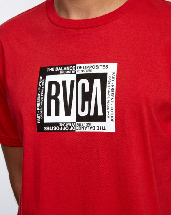 Rvca Men's Block Chain Short Sleeve T-Shirt Tee