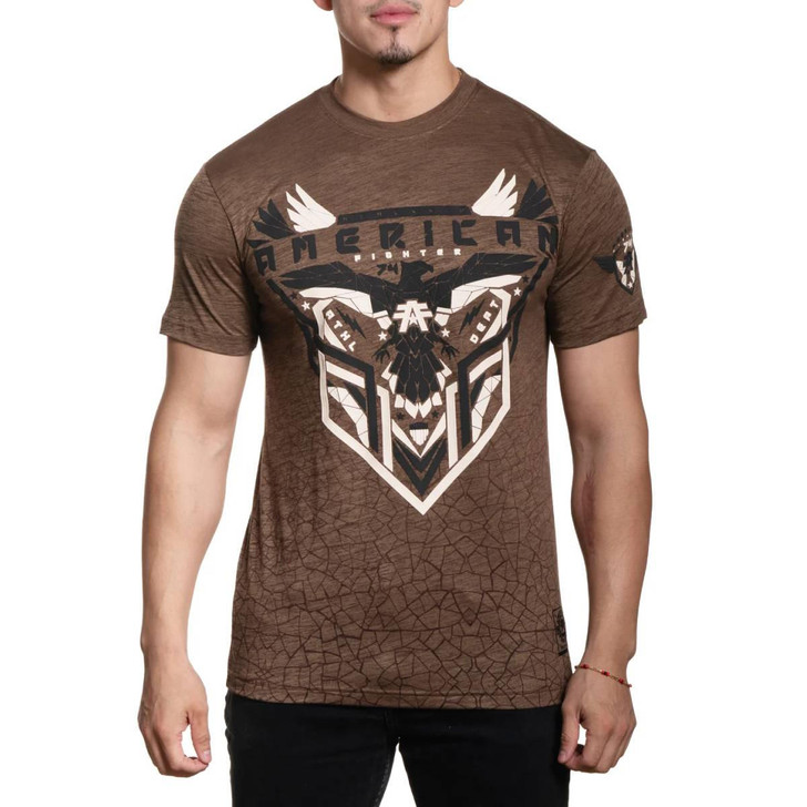 American Fighter Men's Hertford Otter & Cocoa Short Sleeve T-Shirt Tee
