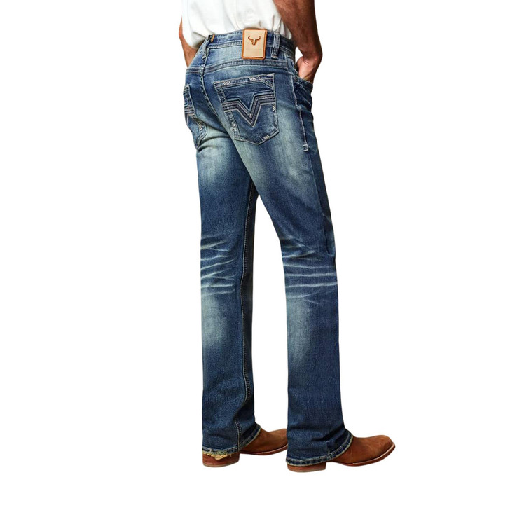 Western blue denim jeans