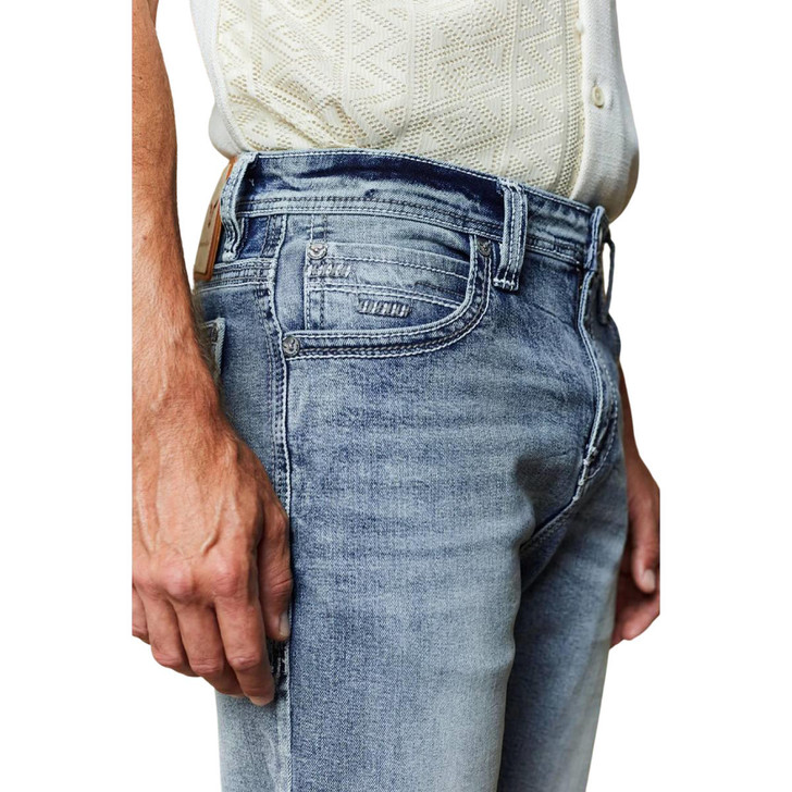 Western blue men denim jeans