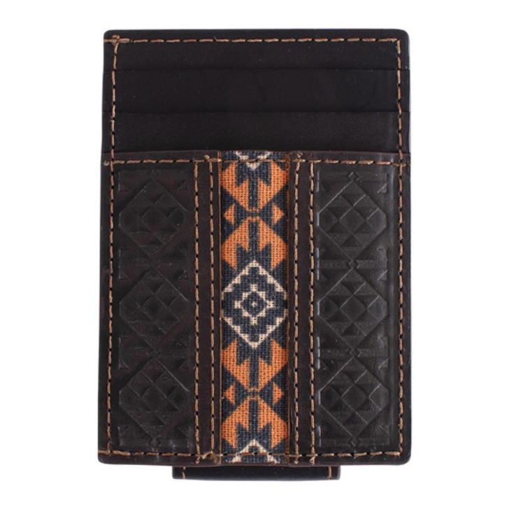 Red Dirt Hat Co. Men's Card Case Brown Wallet Money Clip