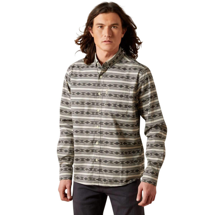 Ariat Men's Matias Modern Fit Beige Long Sleeve Shirt