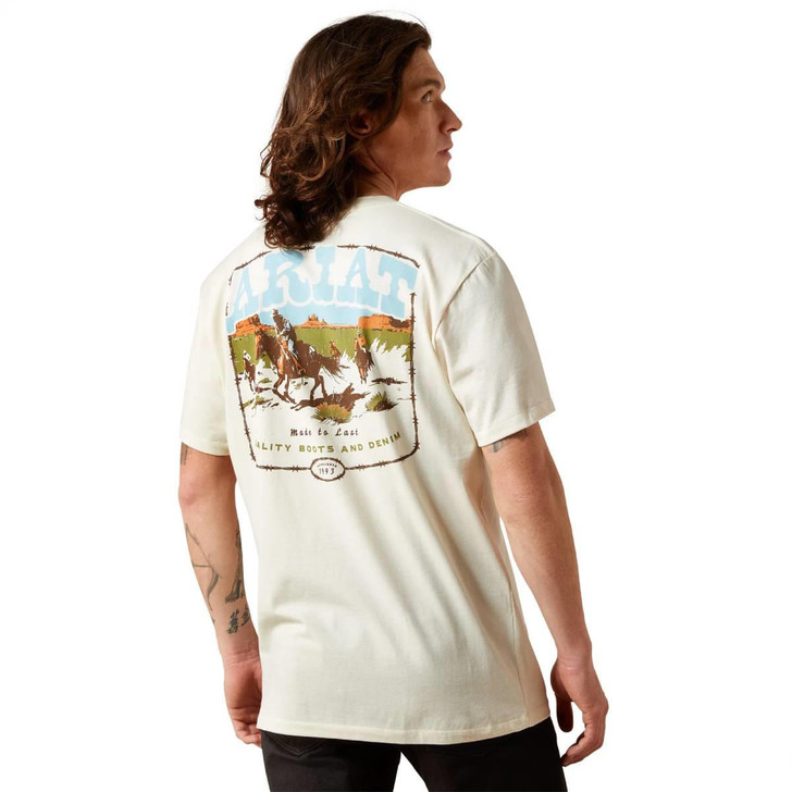 Ariat Men's Pulp Western Turtledove Short Sleeve T-Shirt Tee