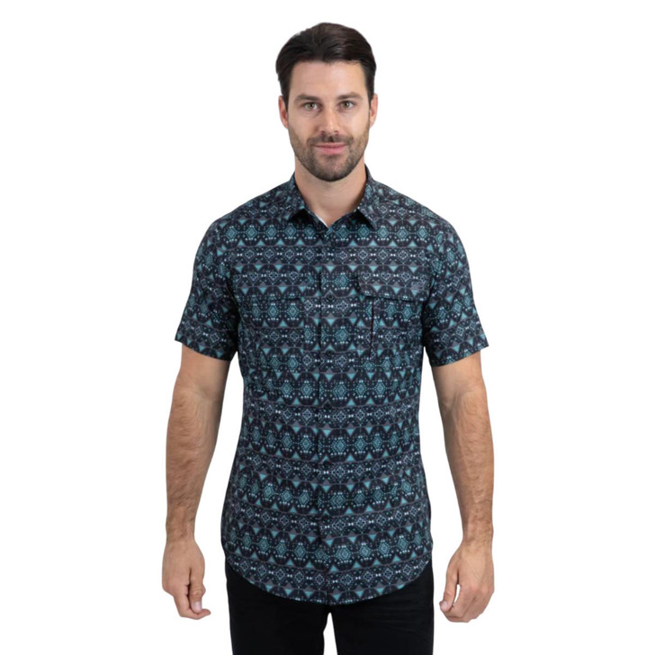 Platini Men's Performance Classic Fit Black Short Sleeve Shirts