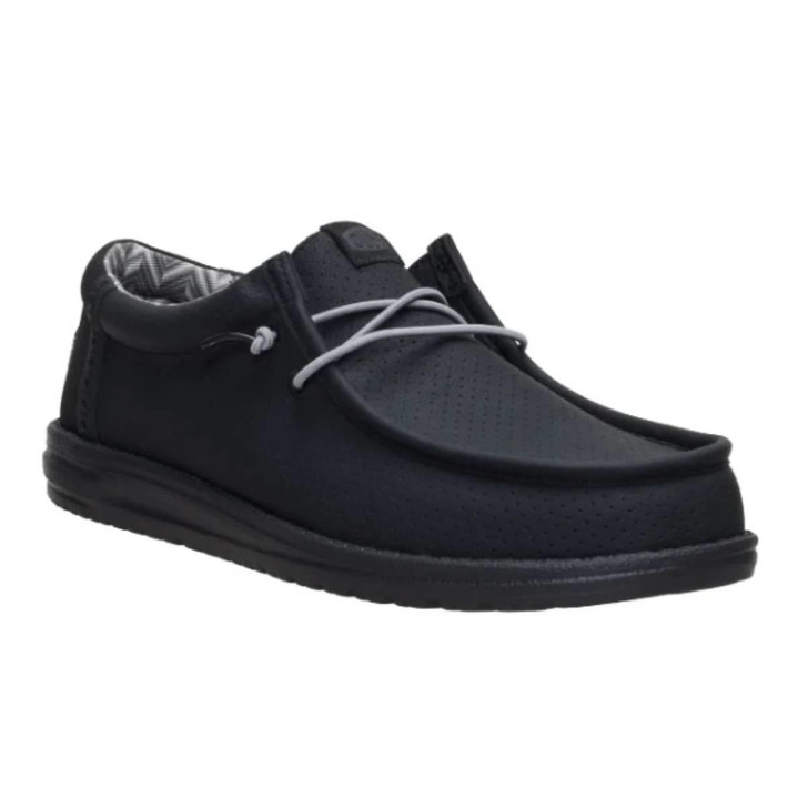 Hey Dude Men's Wally Perf Classic Black Shoes