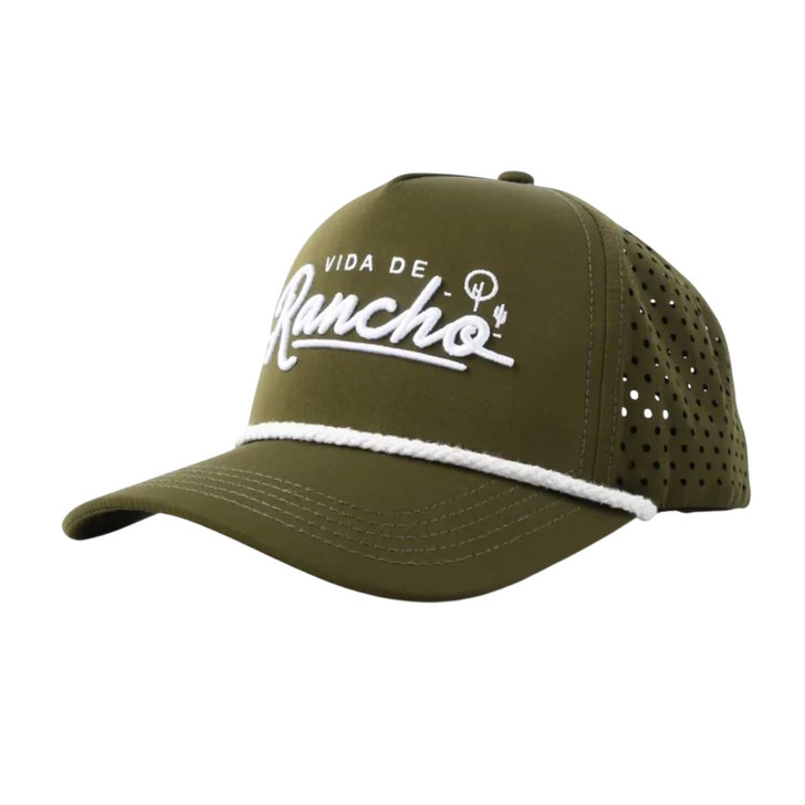 Puro440 Unisex Ranch Life Olive Green Snapback Patch Cap Hat
