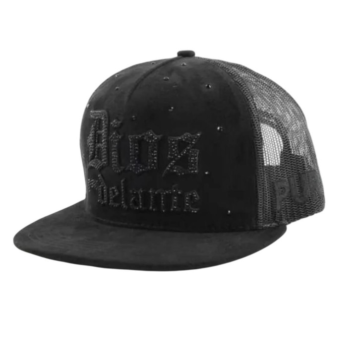 Puro440 Unisex Dios Por Delante Beliquero Black Mesh Back Snapback Patch Cap Hat