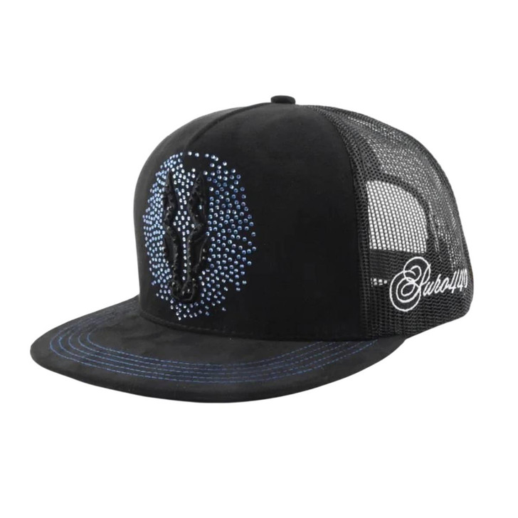 Puro440 Unisex Midnight Spark Beliquero Black Snapback Patch Cap Hat