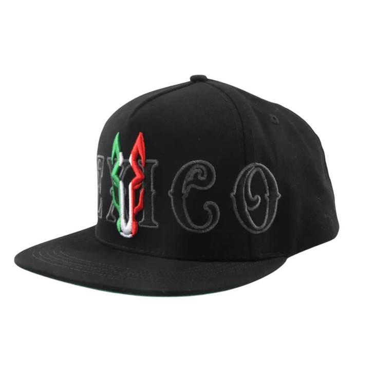 Puro440 Unisex Made In Mexico Black Snapback Patch Cap Hat