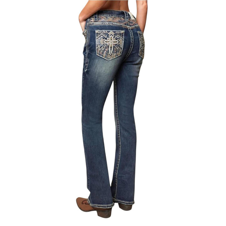 Western blue denim jeans