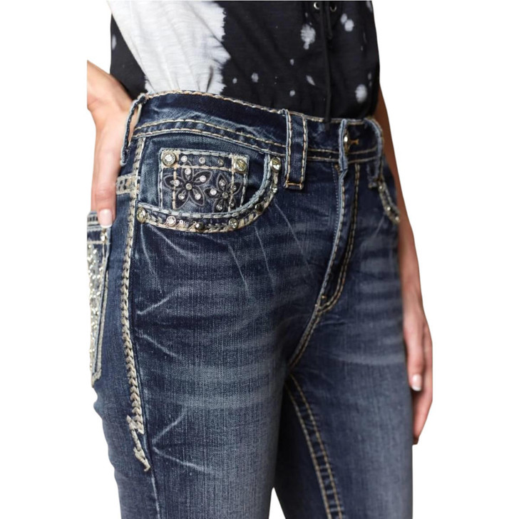 Western blue woman denim jeans