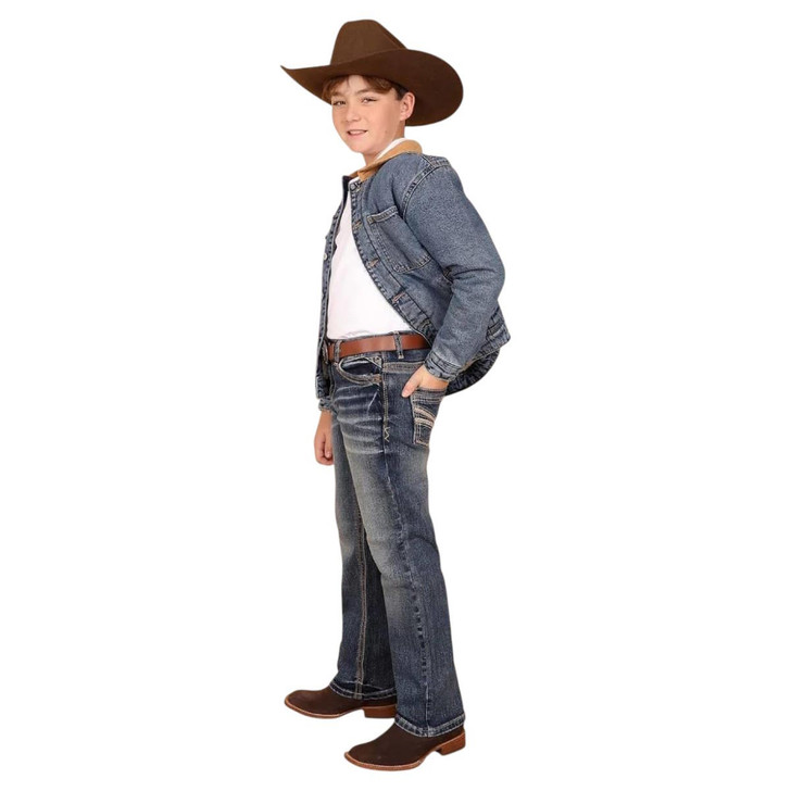 Western blue boys denim jean