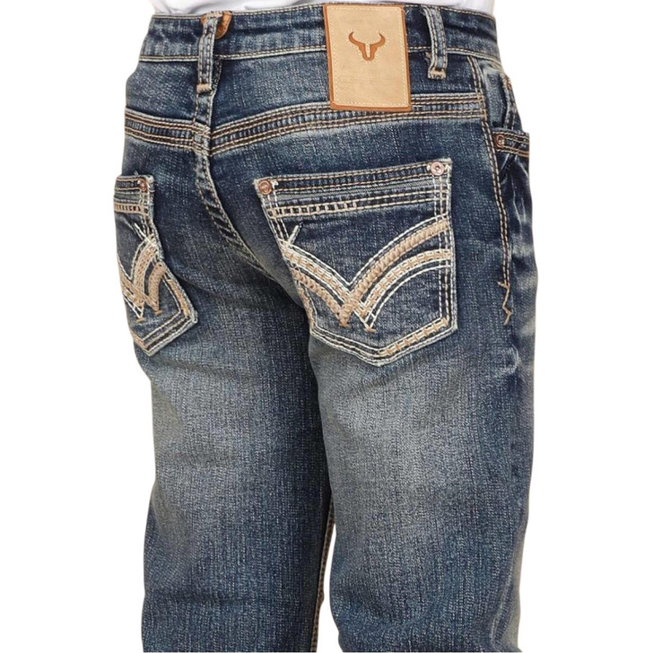 Western blue boys denim jeans
