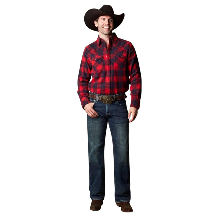 Western blue men denim jeans
