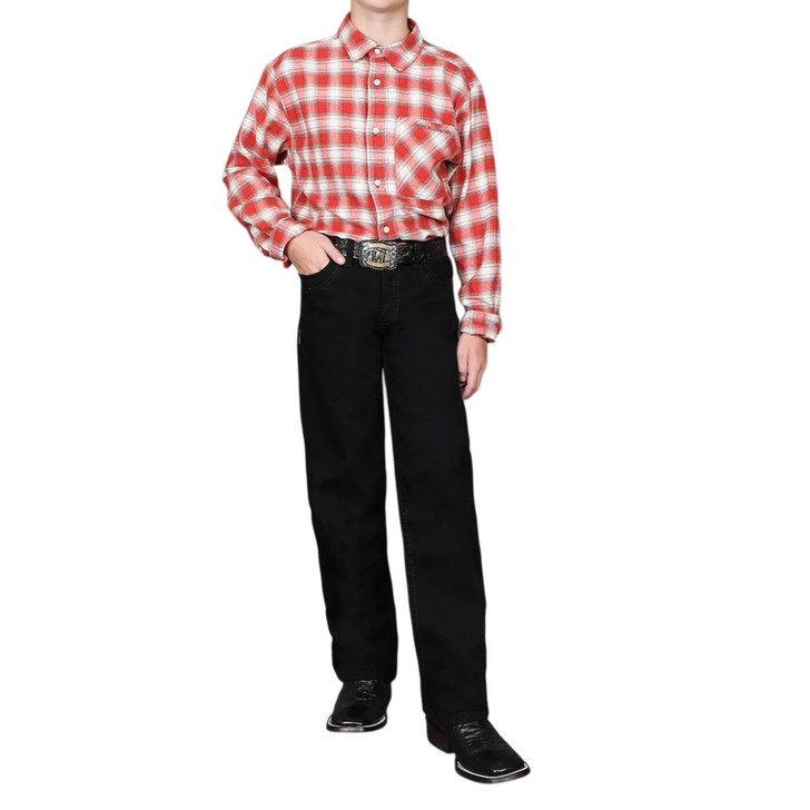 Answer Me Boys Embroidered Straight Denim Jean