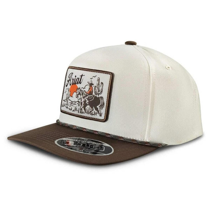 Ariat Unisex F110 Desert Tan & Brown Snapback Patch Cap Hat