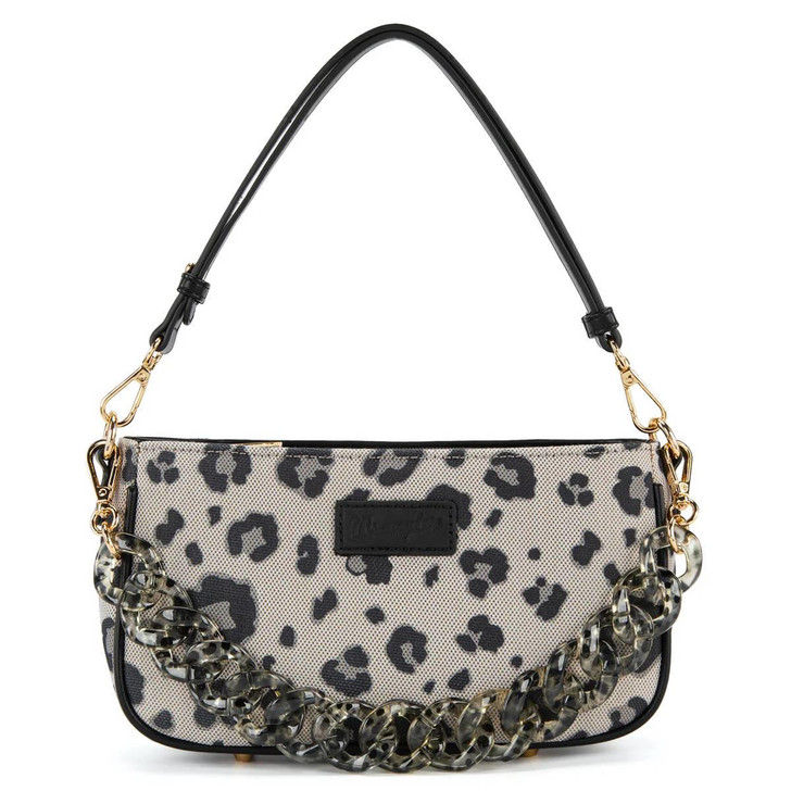 Wrangler Women's Leopard Print Canvas Shoulder Bag