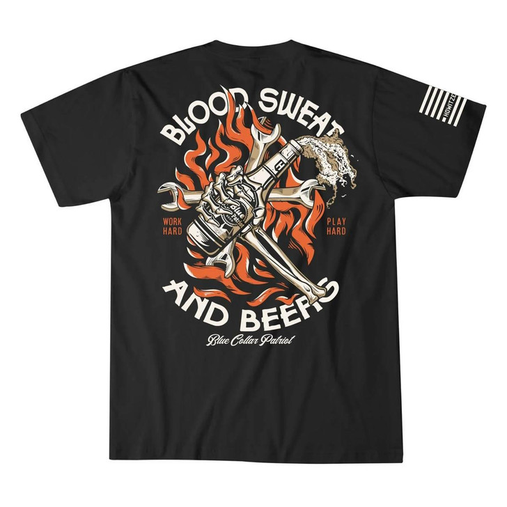 Howitzer Men's Long Day Vintage Black Short Sleeve T-Shirt Tee