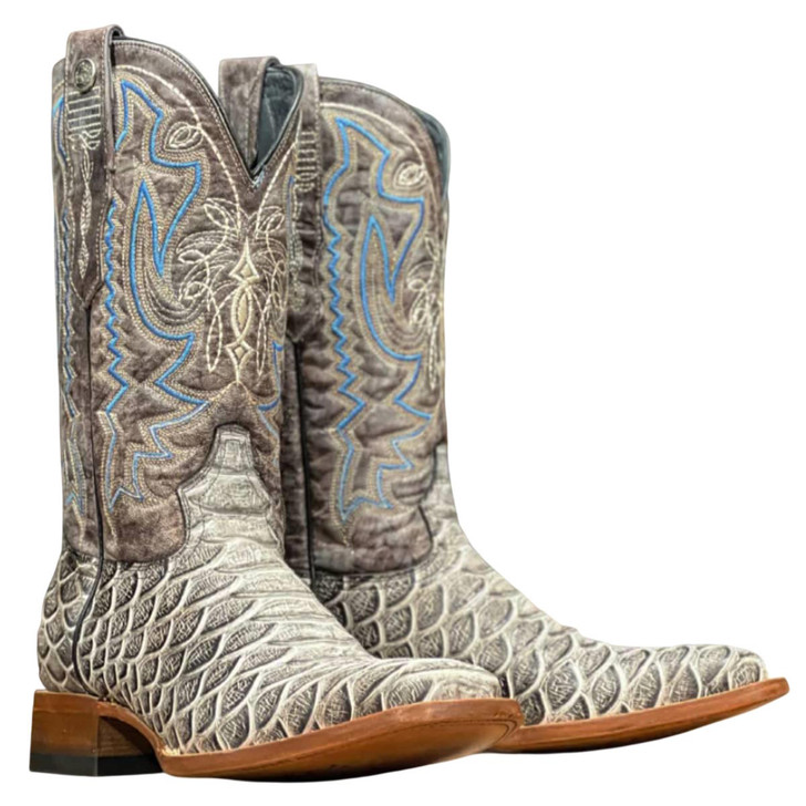 Tanner Mark Men's Print Imitation Python Natural Boot