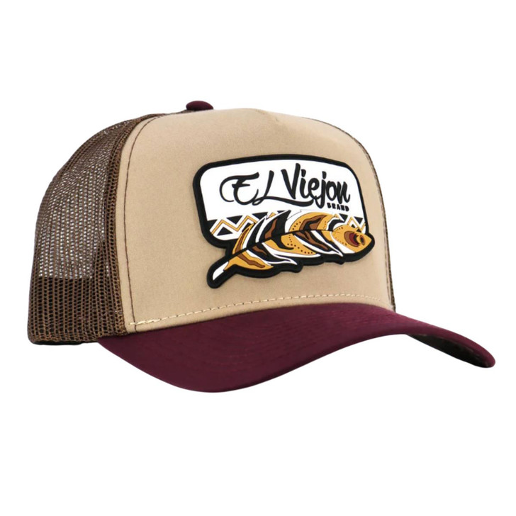 El Viejon Unisex Nativo Avc Khaki Mesh Back Snapback Patch Cap Hat