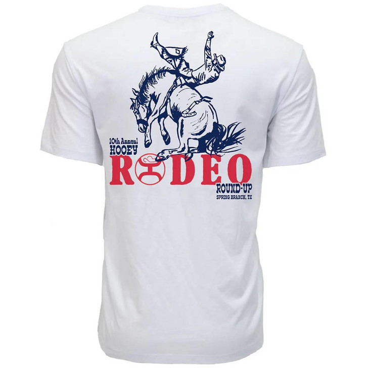Hooey Men's Rodeo Round Up White Short Sleeve T-Shirt Tee