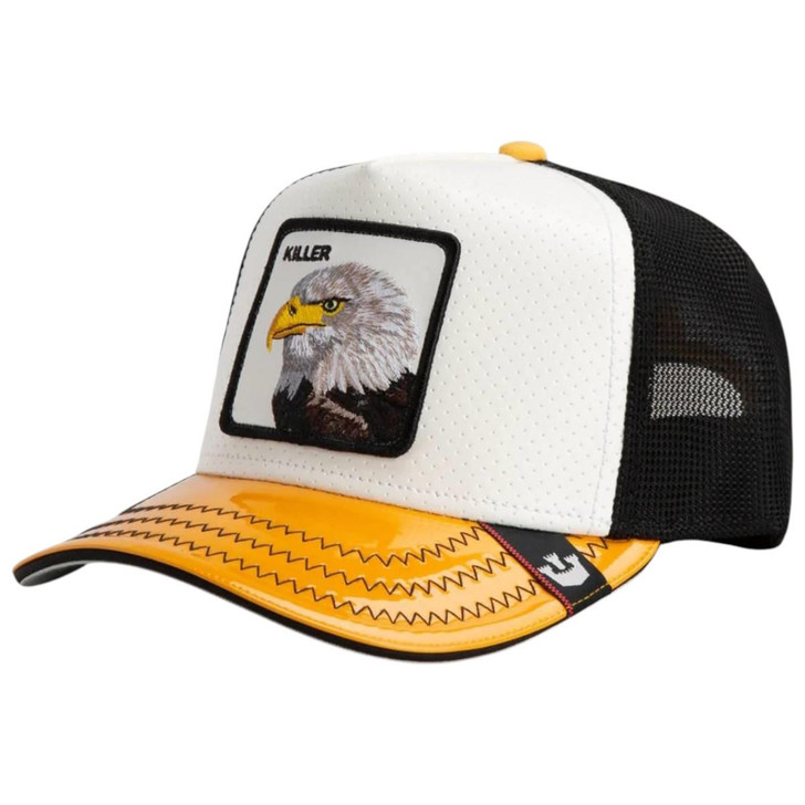 Goorin Bros Unisex Concrete Killer White Mesh Back Snapback Patch Cap Hat