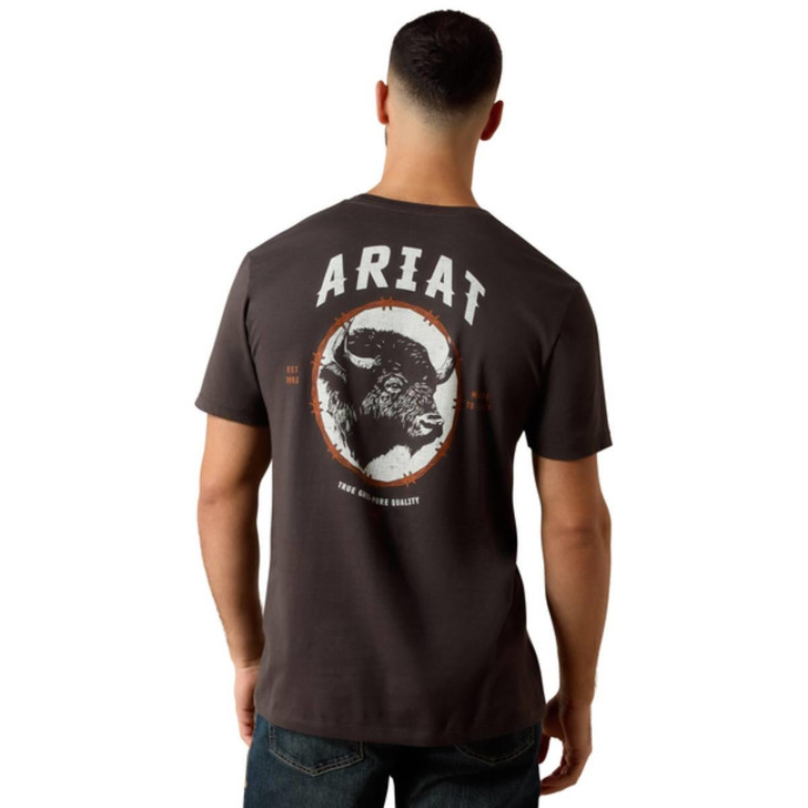 Ariat Men's Bison Brother Black Short Sleeve T-Shirt Tee