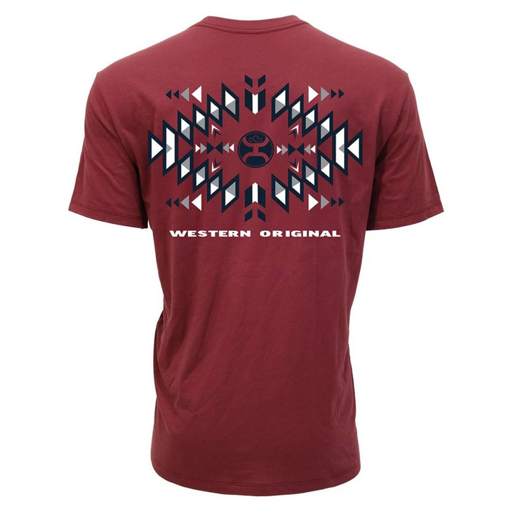 Hooey Men's Eldorado Burgundy Short Sleeve T-Shirt Tee