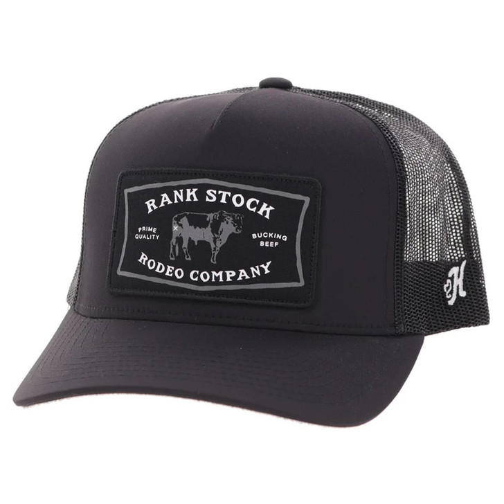 Hooey Unisex Rank Stock Trucker Black Mesh Back Snapback Patch Cap Hat